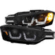 ANZO 2012-2015 BMW 3 Series Projector Headlights w/ U-Bar Black - Burkken Auto Parts