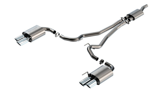 Borla 2024 Ford Mustang Ecoboost 2.3L Cat-Back Exhaust System S-Type w/ Quad Tip - Non-Active - Burkken Auto Parts