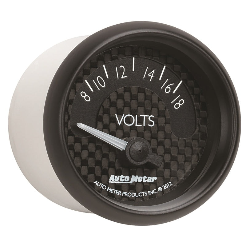 Autometer GT Series 52mm Short Sweep Electronic 8-18 Volts Voltmeter - Burkken Auto Parts