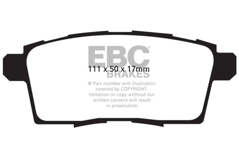 EBC 06-08 Ford Edge 3.5 2WD Redstuff Rear Brake Pads - Burkken Auto Parts