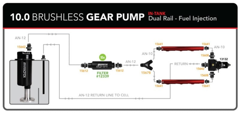 Aeromotive TVS Module w/Fuel Cell Pickup - In-Tank - Brushless Spur 10.0 - Burkken Auto Parts