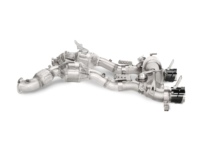 Akrapovic 16-17 Ferrari 488 GTB/488 Spyder Slip-On Line (Titanium) w/ Carbon Tips - Burkken Auto Parts