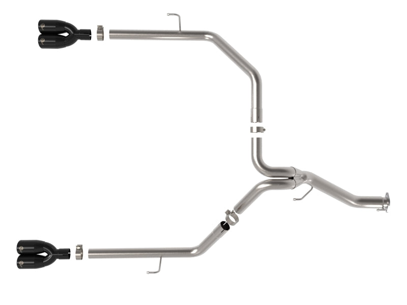 aFe Vulcan Series 3in 304SS DPF-Back 21 Jeep Gladiator V6-3.0L (td) Dual Black Tip - Burkken Auto Parts