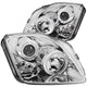ANZO 1997-2001 Honda Prelude Projector Headlights w/ Halo Chrome w/ LED - Burkken Auto Parts