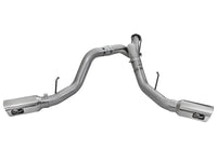 aFe LARGE BORE HD 4in 409-SS DPF-Back Exhaust w/Polished Tip 11-14 Ford Diesel Trucks V8-6.7L (td) - Burkken Auto Parts