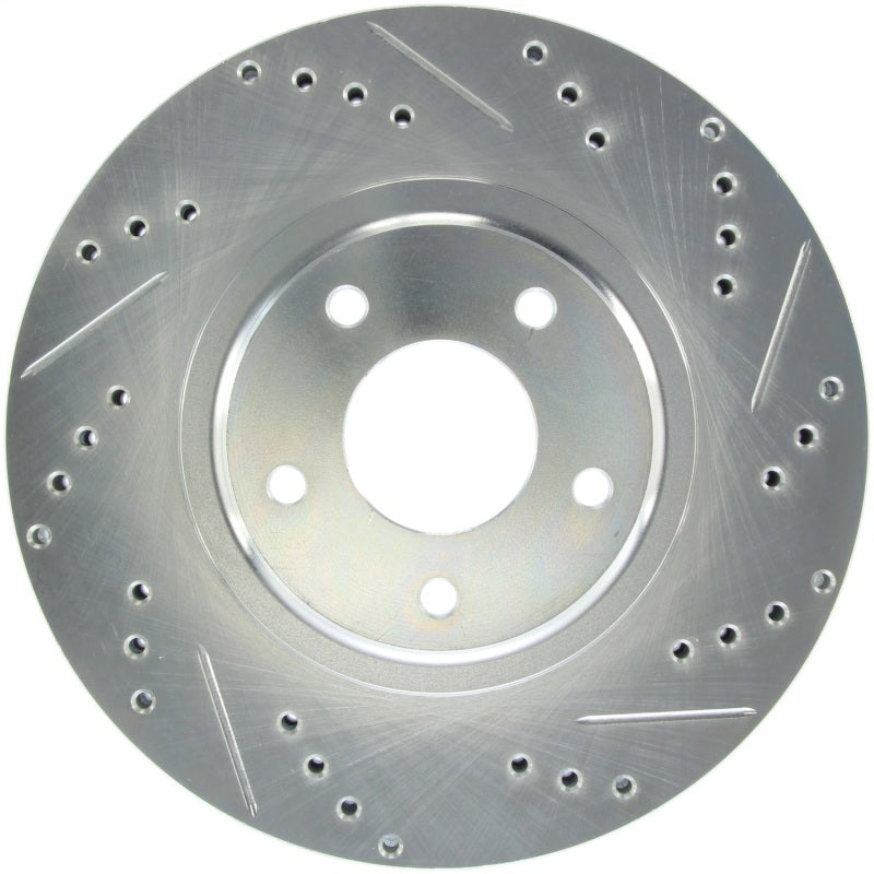 StopTech Select Sport Select Sport Nissan Slotted and Drilled Left Front Rotor - Burkken Auto Parts