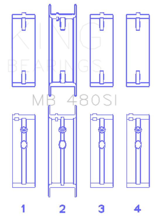 King Engine Bearings Buick V6 Main Bearing Set