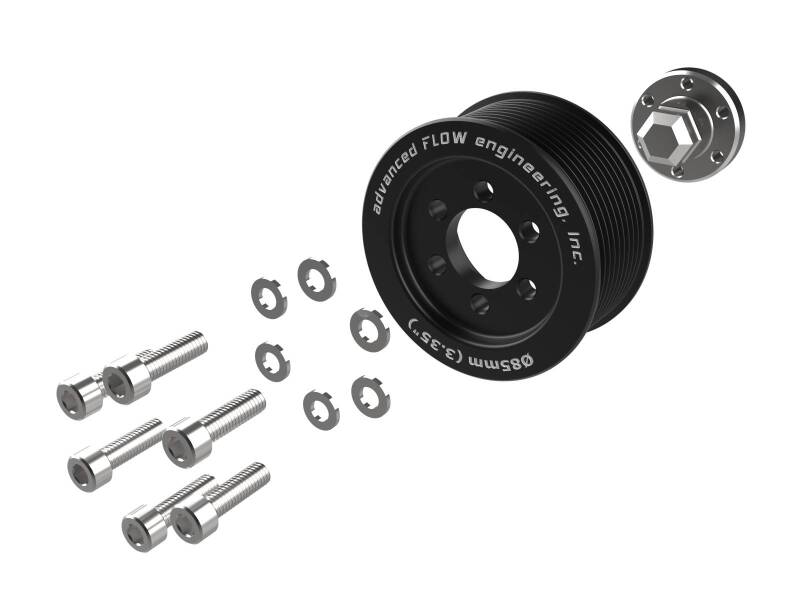 aFe 15-23 Dodge Challenger / 15-23 Dodge Charger SRT Hellcat 3.35in Supercharger Power Pulley Kit - Burkken Auto Parts