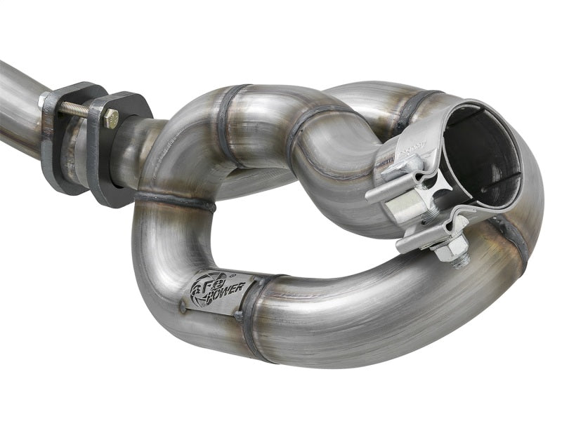 aFe POWER Twisted Steel Y-Pipe w/ Loop Relocation Pipe 12-18 Jeep Wrangler (JK) V6 3.6L - Burkken Auto Parts