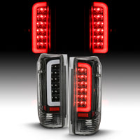 ANZO 1987-1996 Ford F-150 LED Taillights Black Housing Clear Lens (Pair) - Burkken Auto Parts