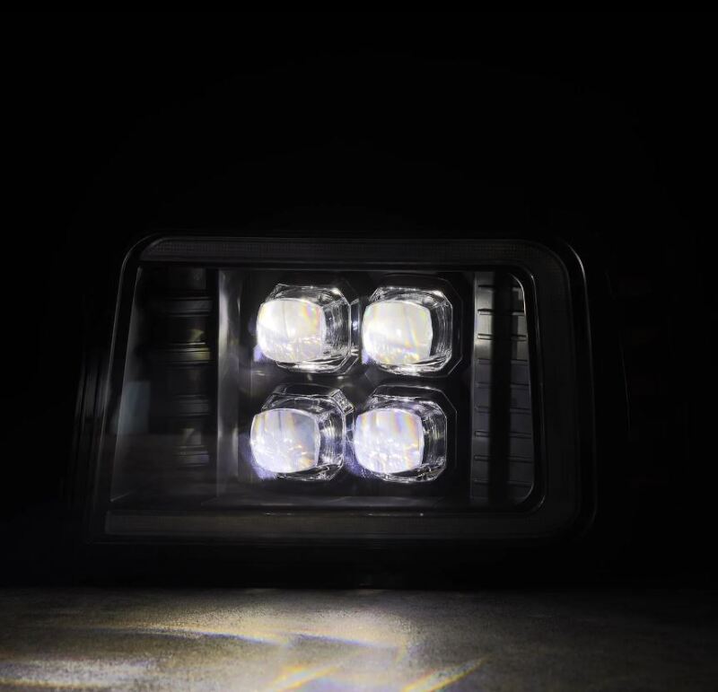 AlphaRex 92-96 Ford F-Series/Bronco NOVA-Series LED Proj Headlight Bk w/Actv Light SeqSig & SBDRL - Burkken Auto Parts
