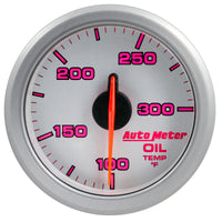 Autometer Airdrive 2-1/6in Oil Temp Gauge 100-300 Degrees F - Silver - Burkken Auto Parts