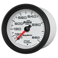AutoMeter Gauge Oil Temp 2-5/8in. 140-280 Deg. F Mechanical Phantom II - Burkken Auto Parts
