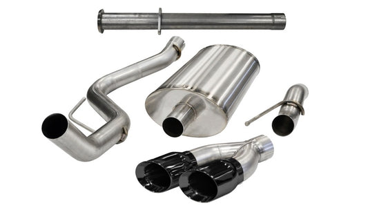Corsa 2011-2014 Ford F-150 Raptor 6.2L V8 145in Wheelbase Black Xtreme Cat-Back Exhaust - Burkken Auto Parts