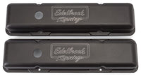 Edelbrock Valve Cover Victor Series Chevrolet 1959-1986 262-400 CI V8 Low Black - Burkken Auto Parts