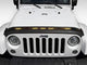 AVS 2007-2018 Jeep Wrangler JK Aeroskin Low Profile Hood Shield w/ Lights - Black - Burkken Auto Parts