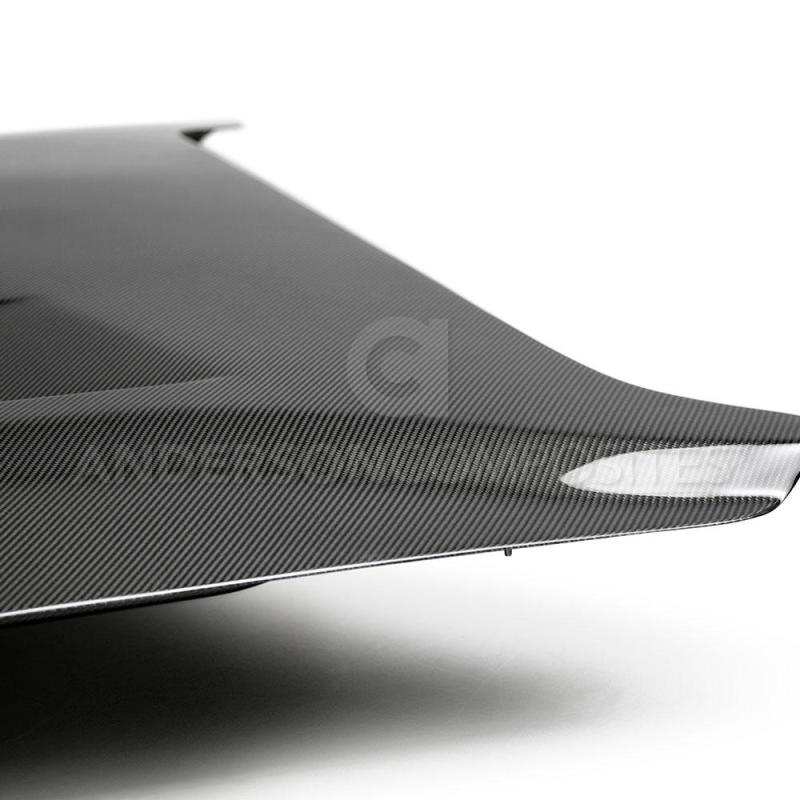 Anderson Composites 2018 Ford Mustang GT Type-SA Style Heat Extractor Double Sided Carbon Fiber Hood - Burkken Auto Parts