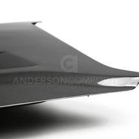 Anderson Composites 2018 Ford Mustang GT Type-SA Style Heat Extractor Double Sided Carbon Fiber Hood - Burkken Auto Parts