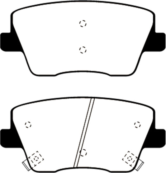 EBC 2019+ Hyundai Veloster N (2nd Gen) 2.0L Turbo Greenstuff Rear Brake Pads - Burkken Auto Parts