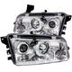 ANZO 2006-2010 Dodge Charger Projector Headlights w/ Halo Chrome - Burkken Auto Parts