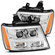 AlphaRex 07-14 Chevrolet Tahoe/Suburban LUXX Series LED Projector headlights Chrome w/DRL/Sequential - Burkken Auto Parts