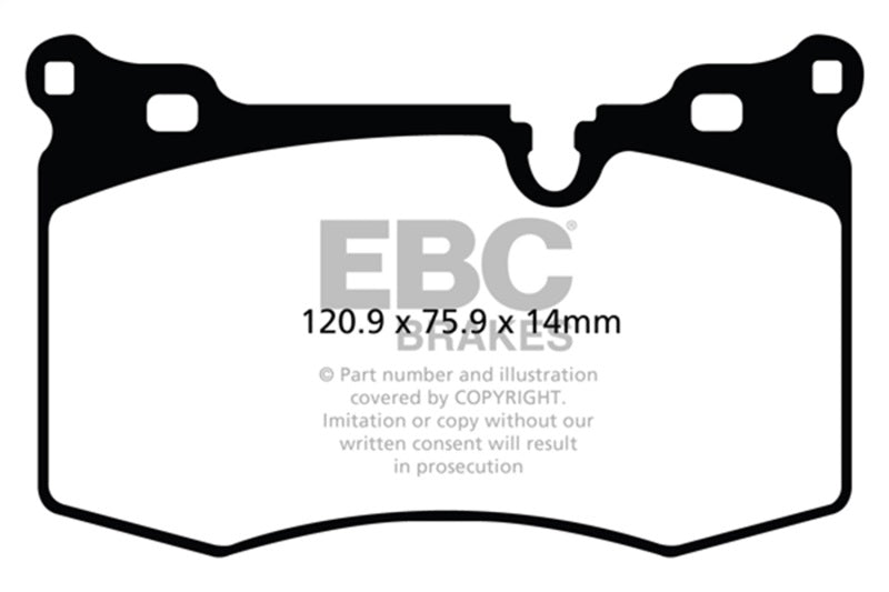 EBC 09-14 Mini Hardtop 1.6 Turbo J.C Works Greenstuff Front Brake Pads - Burkken Auto Parts