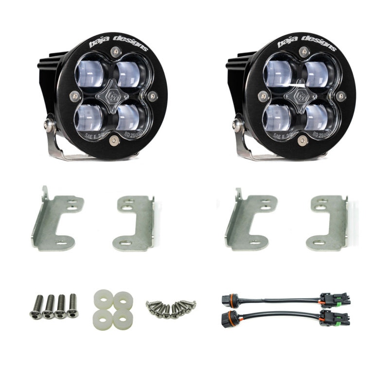 Baja Designs 18-20 Jeep Wrangler JL Sahara Fog Squadron Sport Fog Pocket Kit - Clear - Burkken Auto Parts