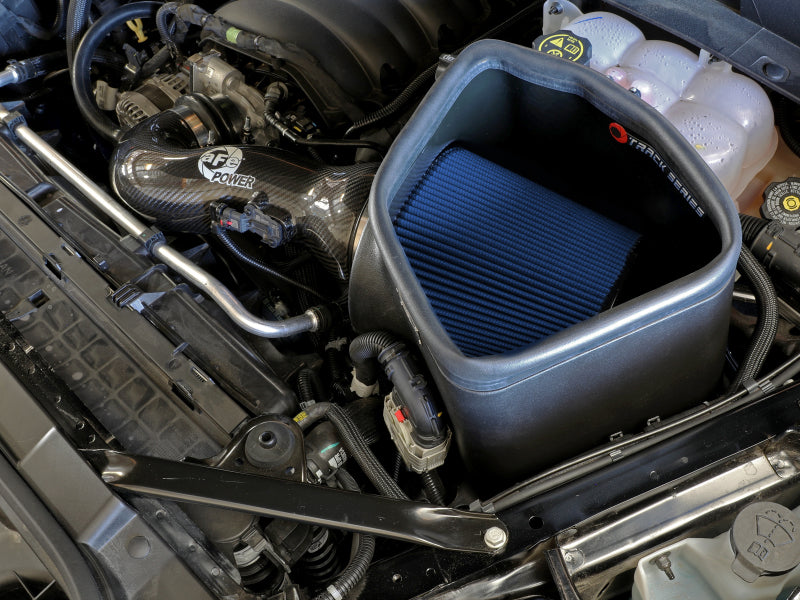 aFe 19-20 GM Trucks 5.3L/6.2L Track Series Carbon Fiber Cold Air Intake System With Pro 5R Filters - Burkken Auto Parts