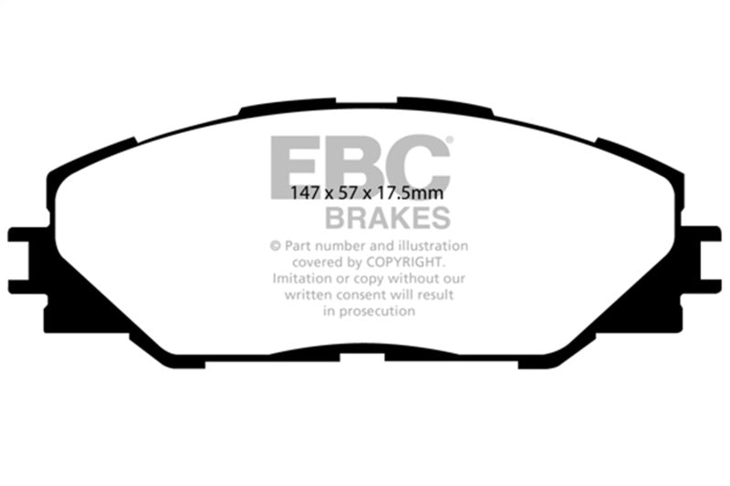 EBC 09-10 Pontiac Vibe 2.4 2WD Redstuff Front Brake Pads - Burkken Auto Parts