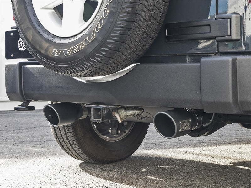 aFe Rebel Series 2.5in 409 SS Axle-Back Exhaust w/ Black Tips 2007+ Jeep Wrangler (JK) V6 3.6L/3.8L - Burkken Auto Parts