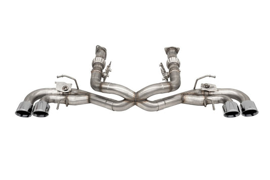 Corsa 2020-2025 Corvette C8 3in Valved Cat-Back 4.5in Pol Quad Tips - Fits Factory NPP Exhaust w/AFM - Burkken Auto Parts