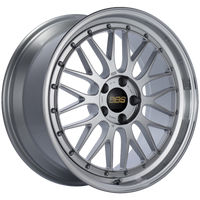 BBS LM 19x9 5x112 ET42 Diamond Silver Center Diamond Cut Lip Wheel -82mm PFS/Clip Required - Burkken Auto Parts
