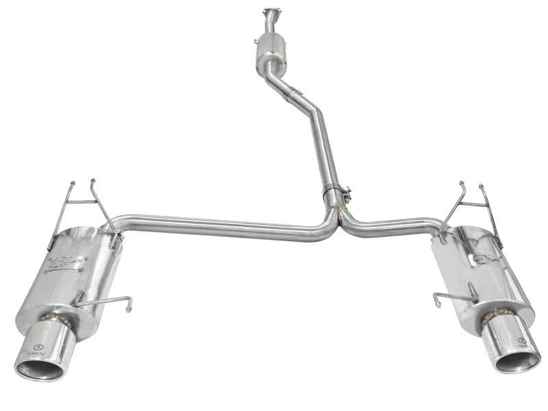aFe Takeda Exhaust 2.25in to 2in Dia 304SS Cat-Back w/Polished Tips 08-12 Honda Accord Coupe V6 3.5L - Burkken Auto Parts