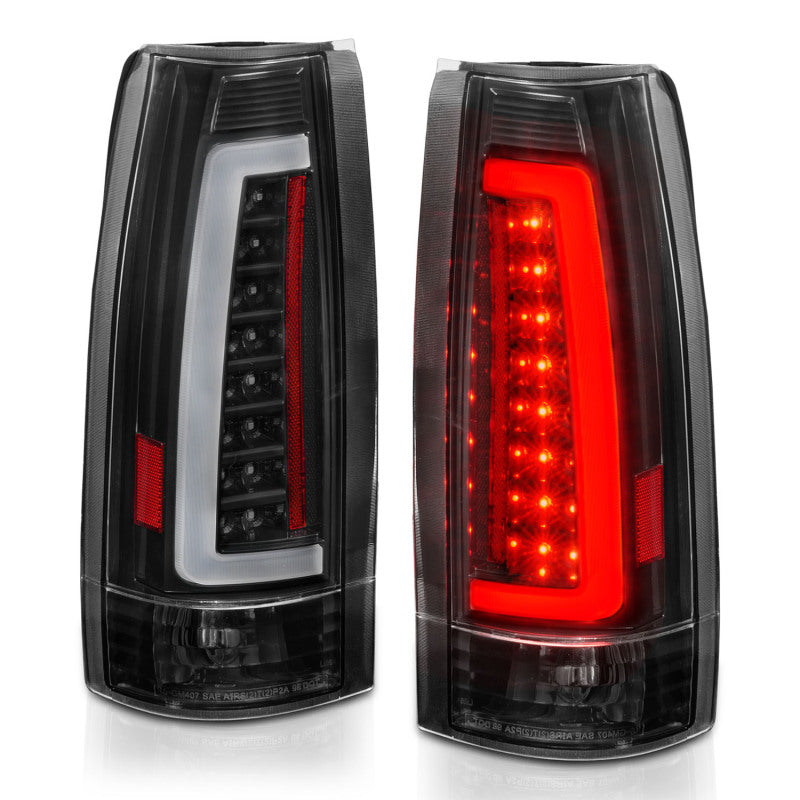 ANZO 1999-2000 Cadillac Escalade LED Taillights Black Housing Clear Lens Pair - Burkken Auto Parts