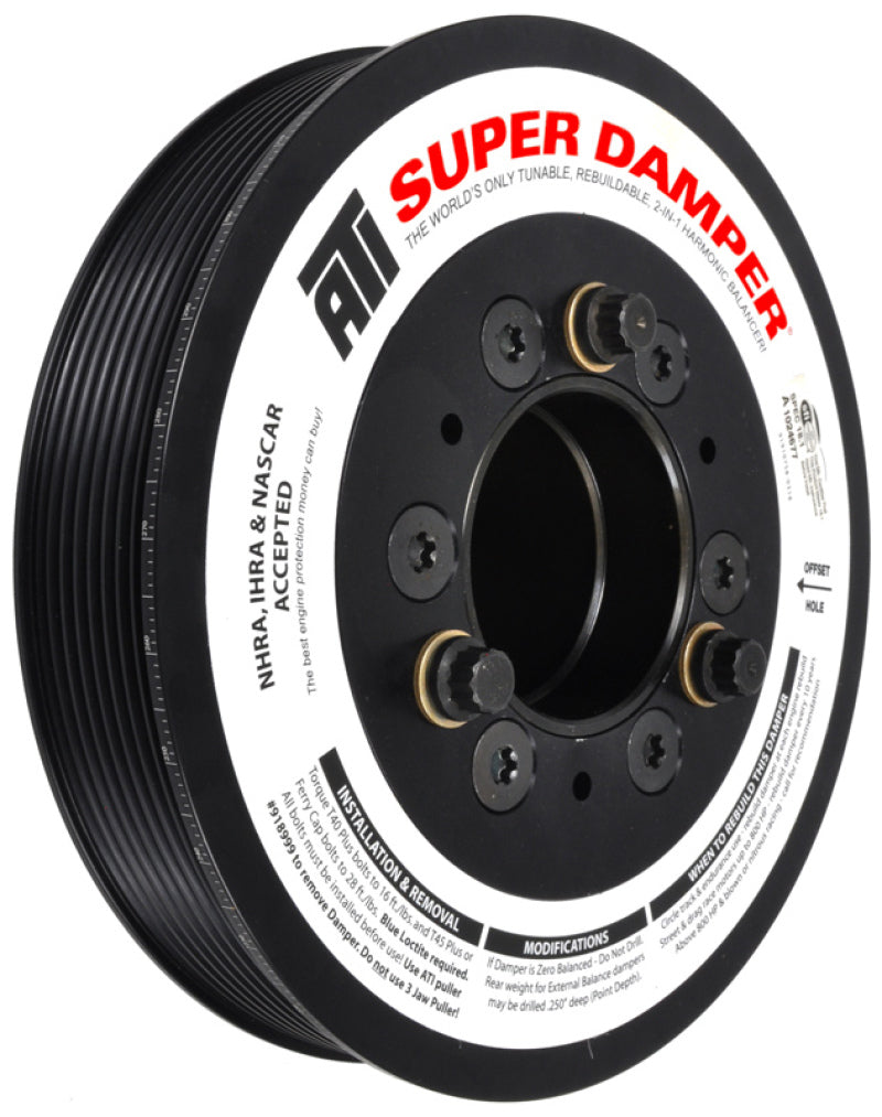 ATI Damper - 7.48in - Alum - 8 Grv - Dodge - 2009+ - 5.7L / 6.4L Hemi Truck - 3 Ring - Burkken Auto Parts