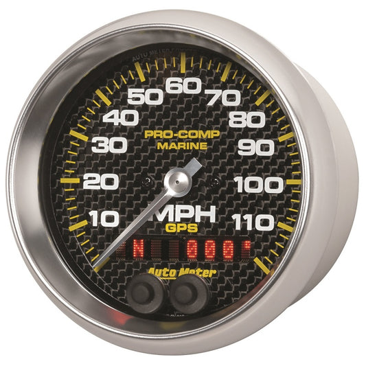 Autometer Marine Carbon Fiber Ultra-Lite 3-3/8in 120MPH GPS Speedometer Gauge - Burkken Auto Parts