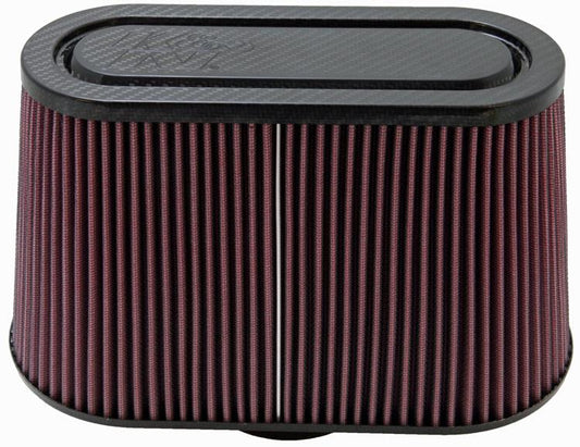K&N Universal Filter with Carbon Fiber Top & Base-12in Base O/S Length x 6in Base O/S Width x 7in H - Burkken Auto Parts
