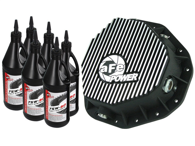 aFe Power Cover Rear Differential w/ 75W-90 Gear Oil Dodge Diesel Trucks 03-05 L6-5.9L - Burkken Auto Parts