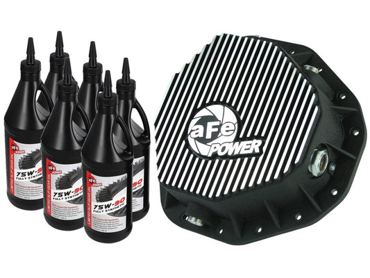 aFe Power Cover Rear Differential w/ 75W-90 Gear Oil Dodge Diesel Trucks 03-05 L6-5.9L - Burkken Auto Parts