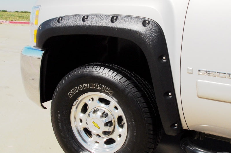 Lund 07-13 Chevy Silverado 1500 RX-Rivet Textured Elite Series Fender Flares - Black (4 Pc.) - Burkken Auto Parts
