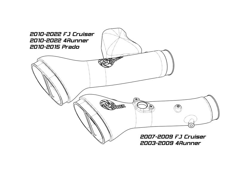 aFe Momentum GT Cold Air Intake System w/ Pro DRY S Filter Toyota FJ Cruiser 07-21 V6-4.0L - Burkken Auto Parts