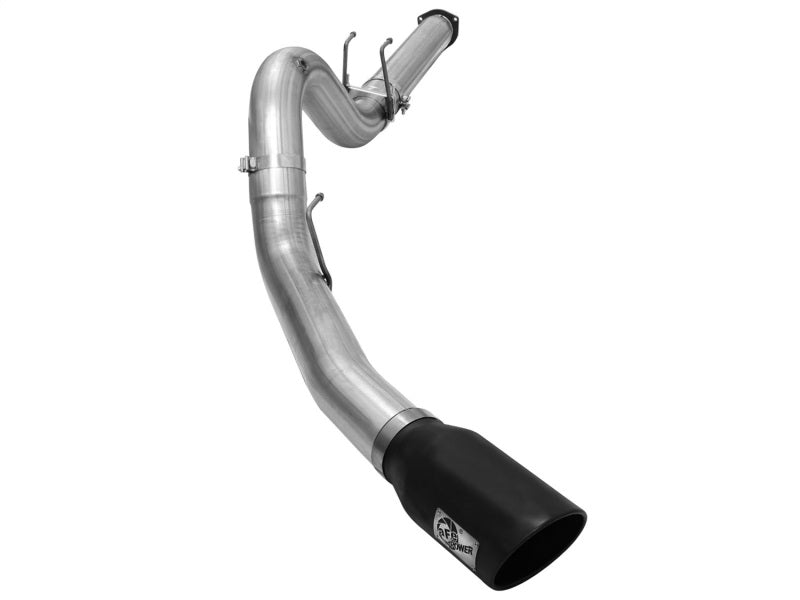 aFe MACHForce XP Exhaust 5in DPF-Back Stainless Steel Exht 2015 Ford Turbo Diesel V8 6.7L Black Tip - Burkken Auto Parts