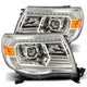 AlphaRex 05-11 Toyota Tacoma PRO-Series Projector Headlights Plank Style Design Chrome w/DRL - Burkken Auto Parts