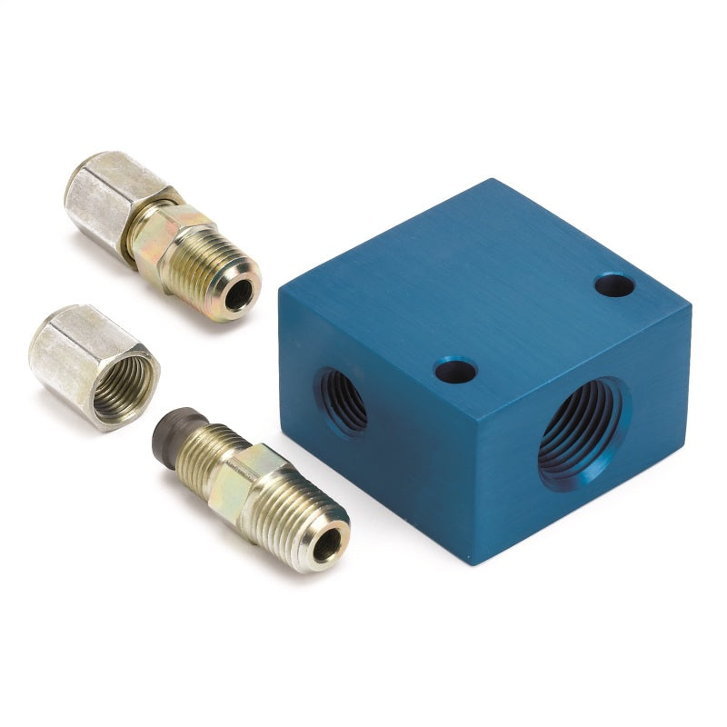 Autometer Transmission Line Adapter Fitting for 5/16in O.D. Tubing 1/2in NPTF - Burkken Auto Parts