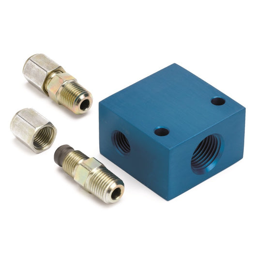 Autometer Transmission Line Adapter Fitting for 5/16in O.D. Tubing 1/2in NPTF - Burkken Auto Parts