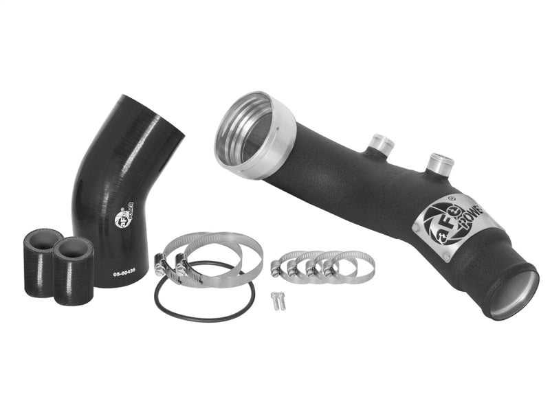 aFe BladeRunner 3in Black Intercooler Tube Cold Side w/ Couplings & Clamps 07-10 BMW 335i 3.0L (tt) - Burkken Auto Parts