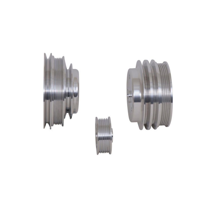 BBK 85-97 GM Truck 305 350 Underdrive Pulley Kit - Lightweight CNC Billet Aluminum (3pc) - Burkken Auto Parts