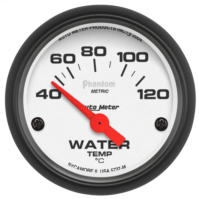 Autometer Phantom 52mm 40-120 Deg C Electronic Water Temp Gauge - Burkken Auto Parts