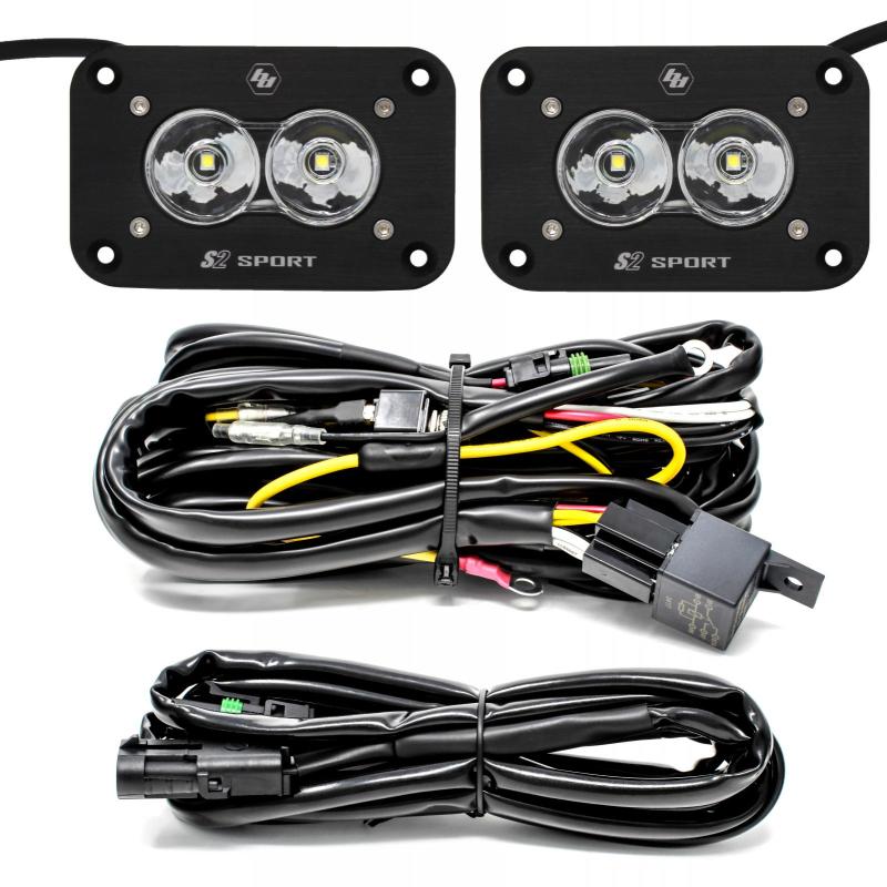 Baja Designs S2 Sport Flush Mount Work/Scene Pattern LED Work Light - Clear - Burkken Auto Parts