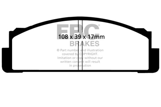 EBC 68-83 Fiat 124 1.6 Greenstuff Front Brake Pads - Burkken Auto Parts
